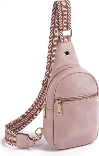 Miniatura 50 de Telena Riñonera pequeña para mujer, de cuero, cangureras, bolsa de pecho para mujer