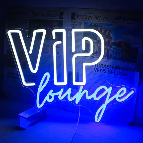 Horseneon VIP Lounge - Letreros de neón para decoración de pared, letreros de luces de neón VIP para decoración de habitación, letrero de luz LED
