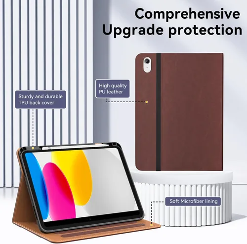 Miniatura 7 de OKP Funda para iPad de 11 pulgadas (A16) 2025 / 10ª Generación 2022, para iPad de 11ª / 10ª generación de 10.9 pulgadas con soporte para lápices