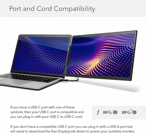 Miniatura 6 de SideTrak Swivel Pro - Monitor portátil ultra delgado de 13.3 pulgadas, pantallas para laptop FHD IPS 1080p con soporte + bisagra giratoria patentada