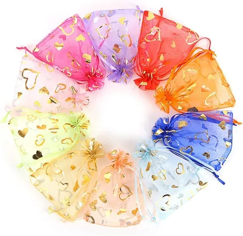 Miniatura 10 de Stratalife - Bolsas de organza con cordón de malla de 4 x 6 pulgadas, bolsas de joyería a granel, bolsas de recuerdos de fiesta para bodas, baby 50