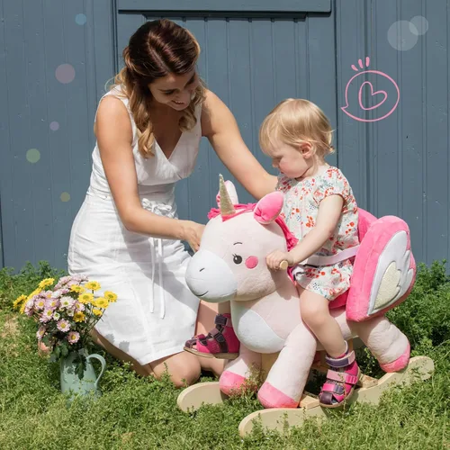 Miniatura 8 de labebe - Caballo mecedor para bebé, unicornio para montar, juguete de paseo para niños de 6 meses a 3 años, bebé (niño niña) juguete de peluche