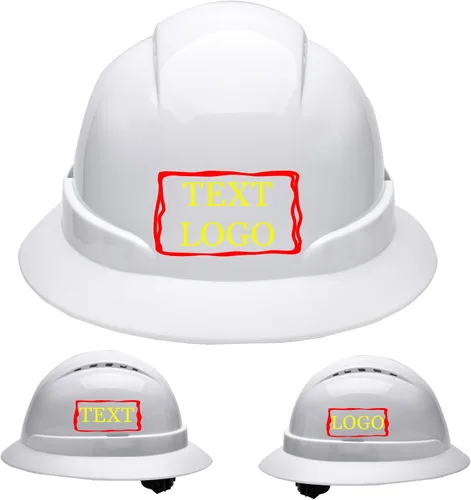 Miniatura 11 de Casco de seguridad personalizado para construcción Casco de trabajo de seguridad con suspensión de trinquete ajustable de ala completa con carcasa