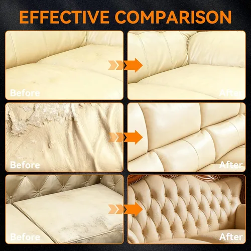 Miniatura 4 de LUXGROVE® Bálsamo recolorante de cuero beige, kit de reparación de cuero para muebles de vinilo, pintura de tinte de cuero para sofás de cuero
