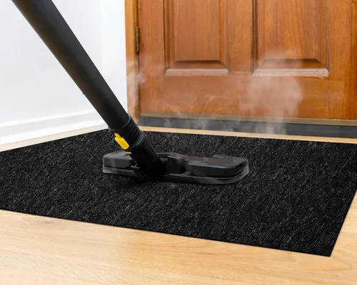 Miniatura 2 de Nuanchu 1 rollo de tapete grande semiacabado para exteriores, de 16 x 79 pulgadas, tapete para puerta angosta, antideslizante, impermeable