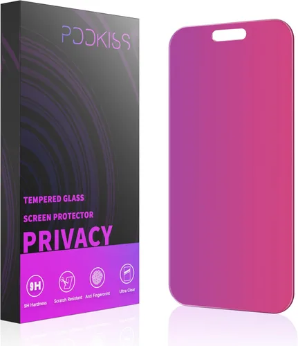 Miniatura 8 de PDDKISS Protector de pantalla de privacidad compatible con iPhone 12/iPhone 12 Pro, vidrio templado de 6.1 pulgadas, gradiente rosa, antiespía, anti