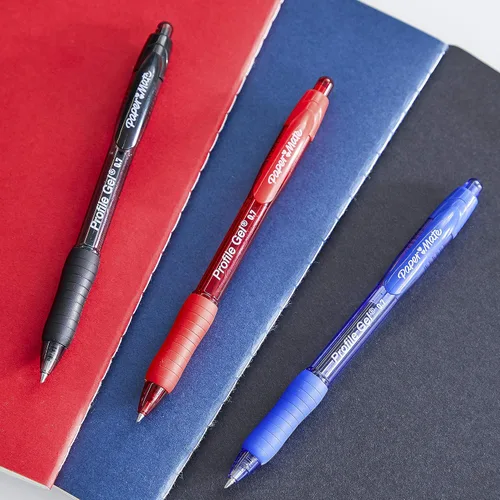Miniatura 5 de Paper Mate Bolígrafo de gel retráctil con punta de 1/32 pulgadas, color azul, 12