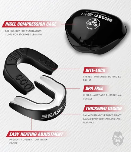 Miniatura 2 de Beast Gear - Beast Guard Pro - Protector bucal (adulto (11+)) para boxeo, artes marciales, rugby, muay thai, hockey, judo, karate, artes marciales