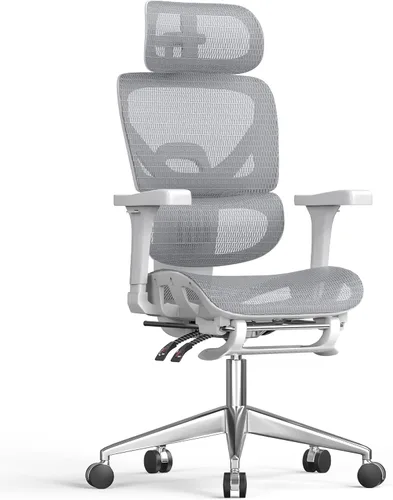 Miniatura 7 de naspaluro Silla de oficina ergonómica, silla de escritorio de malla con respaldo alto, capacidad de 350 libras, soporte lumbar, reposacabezas