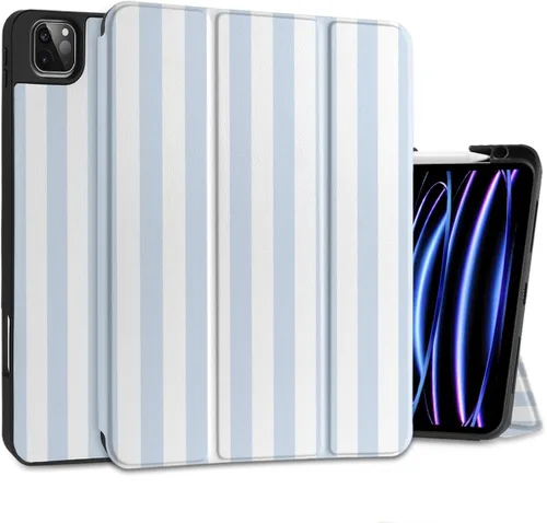 Miniatura 16 de DONGKE Funda para iPad Pro de 12.9 pulgadas 6ª generación 2022, soporte para lápiz integrado + soporte triple + encendido automático/apagado + funda