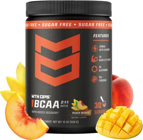 Miniatura 9 de MTN OPS BCAA Powder - Suplemento en polvo de aminoácidos 2:1:1 para una rápida recuperación muscular y reparación sin azúcar ni gluten, 30