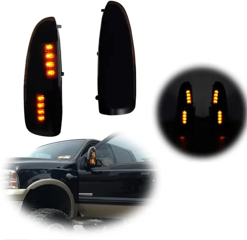 Miniatura 11 de para 2003 2004 2005 2006 2007 Ford F250 F350 F450 F550 F650 Super Duty y 2000-2005 Ford Excursion Luz de Señal de Giro de Lente Ámbar LED Marcador