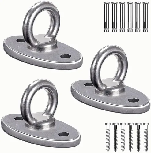 Miniatura 8 de BeneLabel Wall Ceiling Mount Bracket for Suspension Strap Trainer, 2800lb Capacity, Body Weight Strength Training Systems, Aerial Yoga Swing, 1