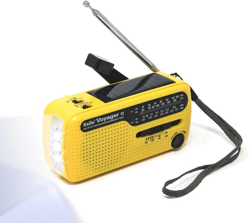 Miniatura 3 de Kaito Mejor NOAA y SW Portátil Solar/Manivela de mano AM/FM, radio de emergencia meteorológica de onda corta y NOAA con cargador de teléfono celular
