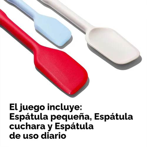 Miniatura 3 de OXO Good Grips Set de espátula de silicona de 3 piezas, talla única, multicolor