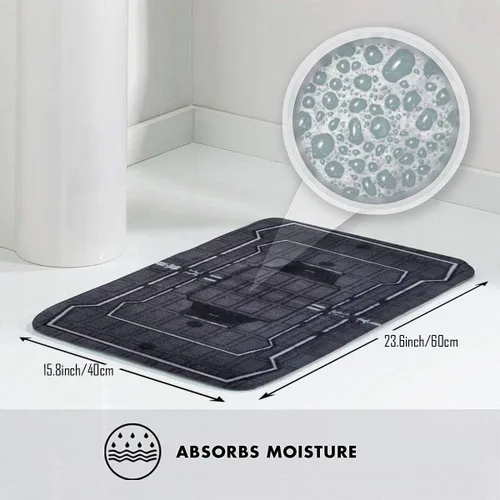 Miniatura 3 de DIFNARY Alfombra de baño Rainbow Frost Six Siege, alfombras de baño suaves, antideslizantes, lavables, decoración del hogar para cocina, dormitorio