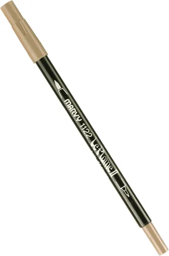 Uchida 1122-C-84 Marvy Extra Fine Tip Le Plume II Marcador de doble punta, color taupe Gris pardo