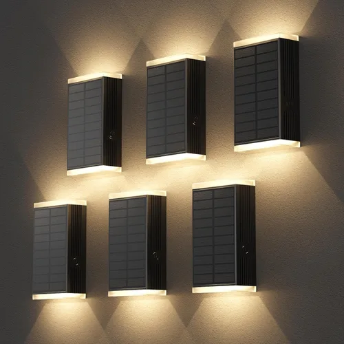 Miniatura 16 de Lámpara solar de pared para exteriores, 3000/4000/6000K, 3 modos de iluminación del anochecer al amanecer, aplique de pared IP67, impermeable