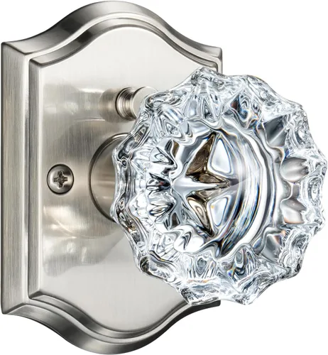 Miniatura 35 de Pomos de puerta de cristal para interiores, pomos de puerta de cristal de latón envejecido con cerradura para uso de privacidad, pomos de puerta