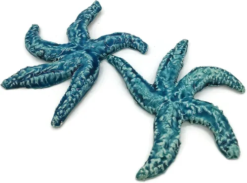Miniatura 5 de 1Pc Handmade Ceramic Starfish Tile, Coastal Wall Decor for Home, Swimingpool Aquarium or Fish Tank, Beach Lover Gift for Women