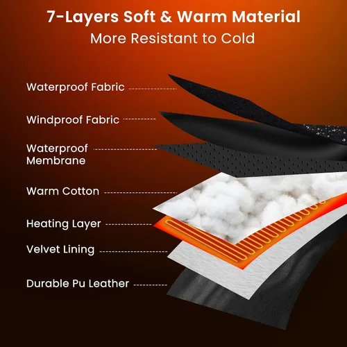 Miniatura 4 de MADETEC Guantes térmicos para hombres y mujeres, 7.4 V 22.2 Wh, batería recargable, guantes térmicos eléctricos, para pantalla táctil completa