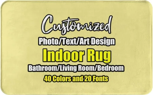 Miniatura 45 de sophiehome Customzied - Alfombras de baño con imagen de texto, alfombra de franela personalizada para interiores para el hogar, dormitorio, baño