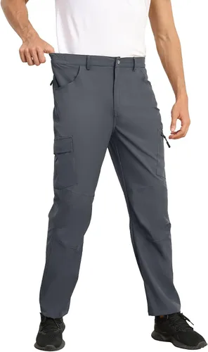 Miniatura 4 de Pantalones cargo para hombre, impermeables, de secado rápido, para senderismo, viajes, pesca, con 5 bolsillos
