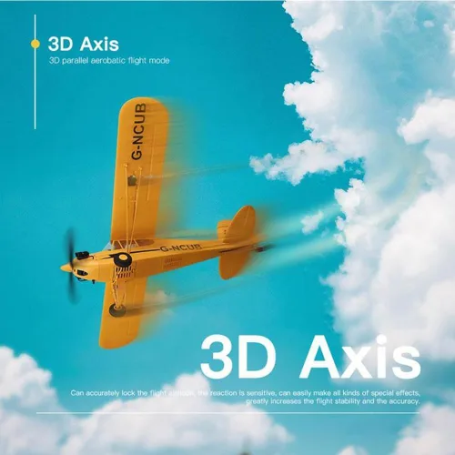 Miniatura 3 de Avión RC de control remoto de 5 canales J3-CUB de Park10 Toys para adultos con motor sin escobillas 1406 al aire libre, avión de ala fija de 3D6G