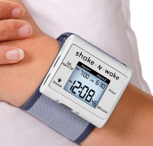 Miniatura 2 de Tech Tools Reloj despertador vibratorio - Shake N Wake - Reloj de pulsera con alarma silenciosa - con alarma dual