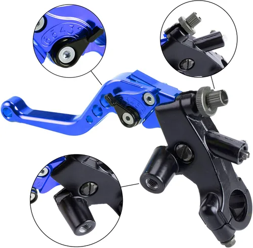 Miniatura 3 de Palancas universales de freno y embrague de manubrio de motocicleta de 7/8 pulgadas 22 mm CNC, juego izquierdo y derecho, compatibles con Harley