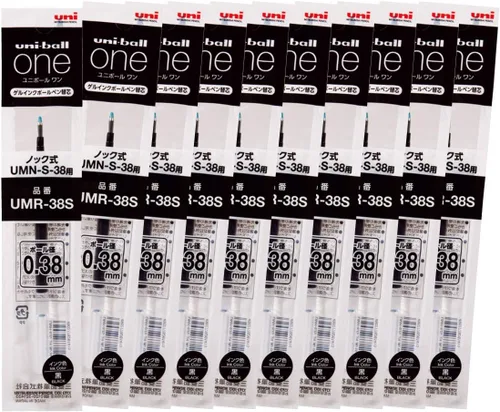 Miniatura 8 de Recambios para bolígrafo Mitsubishi Pencil Uniball One Hako UMR38S.15, bolígrafo de gel, punta 0.38, rojo, 10 piezas