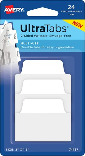 Miniatura 12 de Avery, Multi-Use Ultra Tabs - 2 x 1.5 pulgadas, diseños iridiscentes holográficos, 18 pestañas de páginas reposicionables (74145)