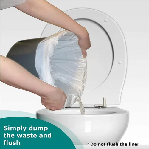 Miniatura 3 de Commode Liners – Paquete de 100 forros desechables para inodoro – Se adapta a todas las comodidades de cabecera estándar – Elimina olores – Nunca
