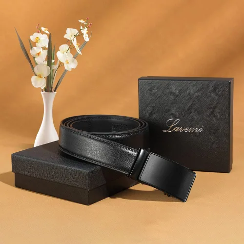 Miniatura 6 de Lavemi - Cinturón de cuero con hebilla automática, con elegante caja de regalo