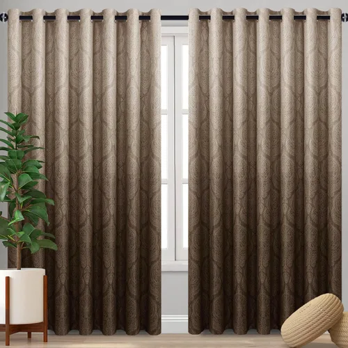 Miniatura 75 de DWCN - Cortinas blackout para dormitorio, diseño de damasco con aislamiento térmico y ojales, para sala de estar, juego de 2 paneles de cortina Gris
