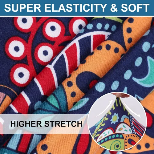Miniatura 3 de Smiry Fundas de cojín de sofá estampadas, fundas elásticas suaves para sofá, fundas de sofá lavables antideslizantes, protector de muebles para Beige