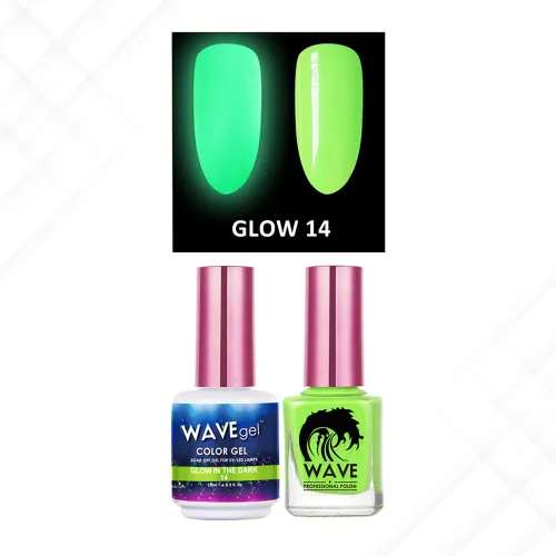 Miniatura 3 de Wavegel WAVEGEL - Juego de gel y esmalte de uñas a juego - Brilla en la oscuridad - # 01