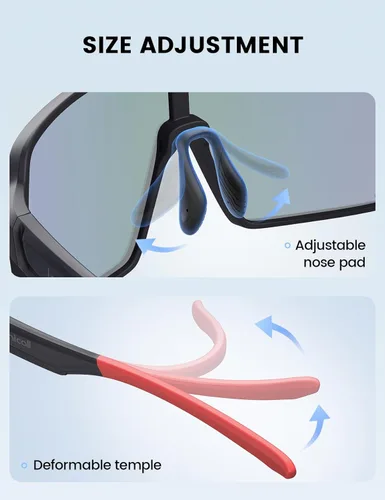 Miniatura 5 de Lamicall Gafas de sol deportivas polarizadas de tamaño XL para hombres y mujeres, gafas de sol grandes con protección UV400, para correr, ciclismo