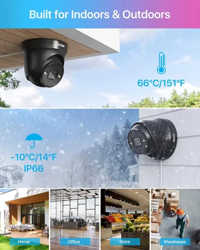 Miniatura 5 de ZOSI Sistema de cámara de seguridad 4K PoE con detección de vehículos personales, 8 puertos 16CH 8MP NVR con disco duro de 2 TB, 8 cámaras IP PoE 4K