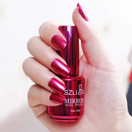 Miniatura 12 de Ofanyia Esmalte de uñas metálico de larga duración brillante para arte de uñas, efecto espejo, esmalte de uñas de gel 2#