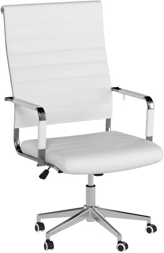 Miniatura 5 de Silla de escritorio de oficina blanca Okeysen, sillas de cuero ergonómicas modernas para sala de conferencias, silla giratoria ejecutiva de altura