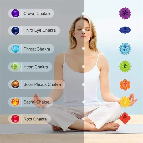 Miniatura 6 de Brazalete GelConnie de piedras de lava, 7 chakras, 0.32 pulgadas, piedra natural, para curación, alivio del estrés, yoga, ansiedad, aromaterapia