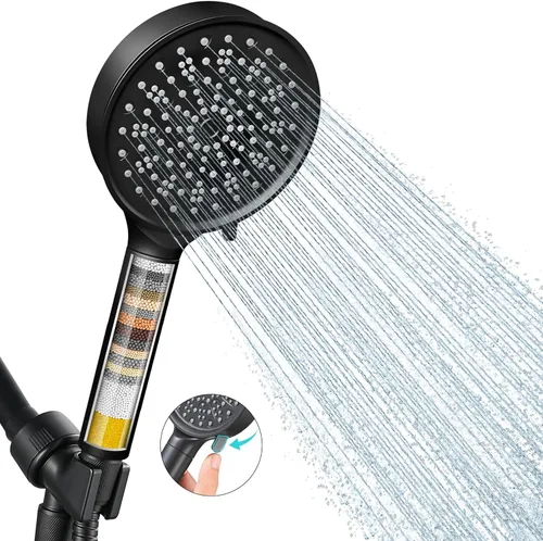 Miniatura 16 de Cobbe Cabezal de ducha con filtro de mano, cabezal de ducha de alta presión de 7 modos con filtros para agua dura, elimina el cloro, reduce la 3.