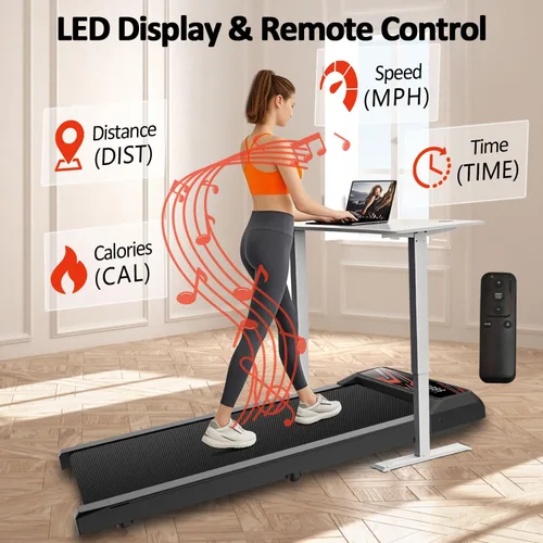 Miniatura 7 de Maicifi Walking Treadmill Pad with Incline - 2.5HP Low Noise Under Desk Treadmill,Walking Portable Pad with Handle Bar, 3 in 1 for Home, Remote