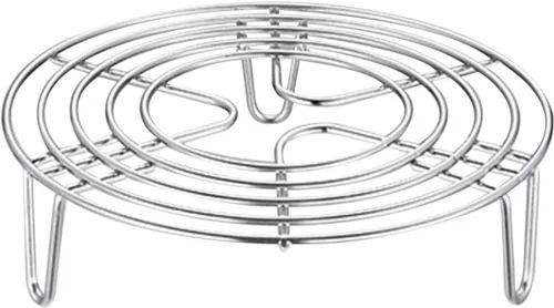 Estante redondo de vapor y estante de enfriamiento, salvamanteles de acero inoxidable, soporte de alambre para hervidor de vapor, apto para ollas,