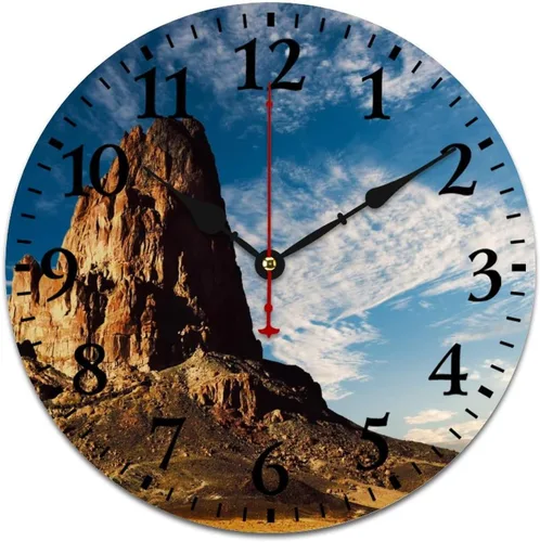 Miniatura 17 de Reloj de pared Monument Valley - Reloj de pared redondo de madera rústica, silencioso y sin tictac, Arizona Rock Red Southwest Tourism Relojes