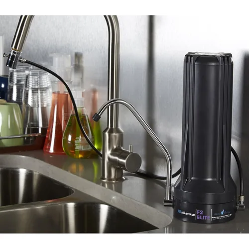Miniatura 2 de Home Master TMJRF2E Jr F2 Elite Sistema de filtro de agua para fregadero de 5 etapas, reemplazable para 500 galones, filtra fluoruro, cloramina