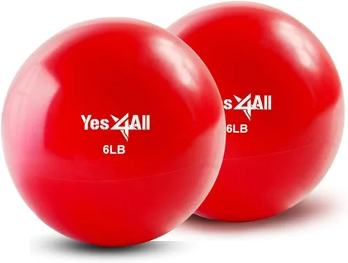 Miniatura 14 de Yes4All - Bolas de tonificación con peso para ejercicio, bolas medicinales suaves para ejercicio, pilates, yoga, equilibrio, flexibilidad, 2-10 C.