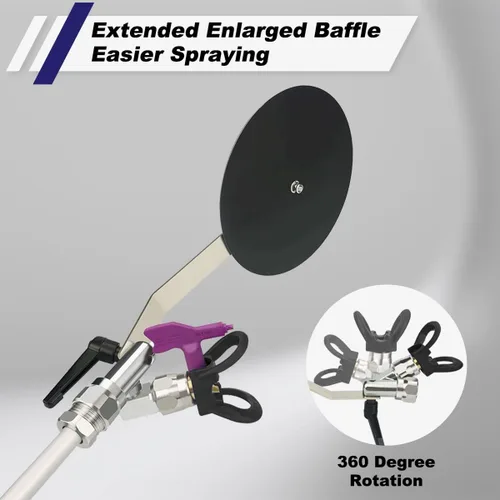 Miniatura 4 de Guía de pistola de pulverización sin aire Herramienta de pulverización Accesorio de pintura Extensión Airless Boquilla pulverizadora de pintura Negro