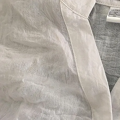 Miniatura 5 de Women's Roll-Up Cuffed HalfLong Sleeve Linen Shirts Blouse Solid Summer Cotton Tops Button Down V-Neck Blouse T Shirt